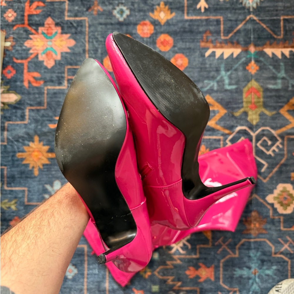 Pleaser Seduce-3000 Hot Pink Boots - Picture 3 of 5